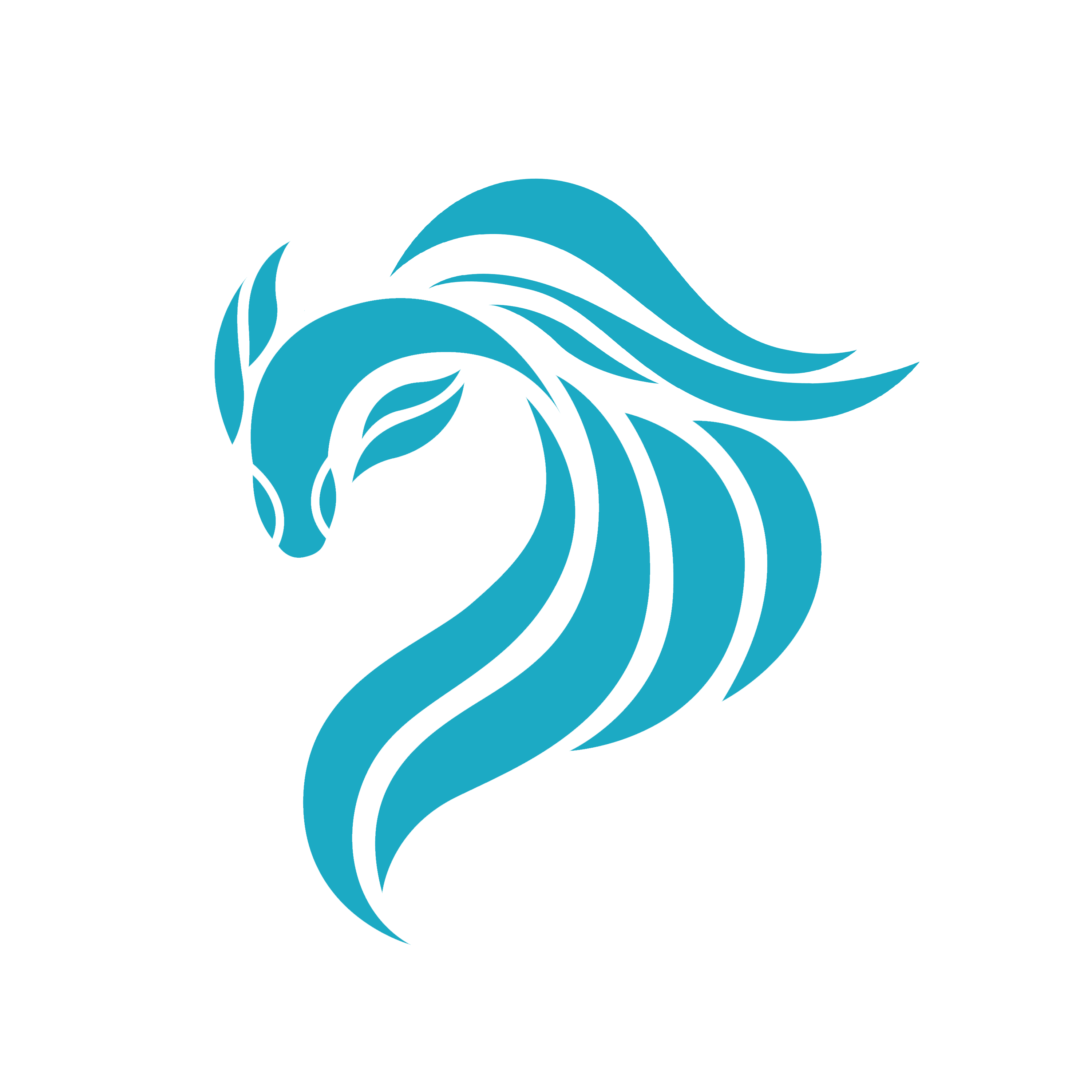 Logo of a blue fighting fish